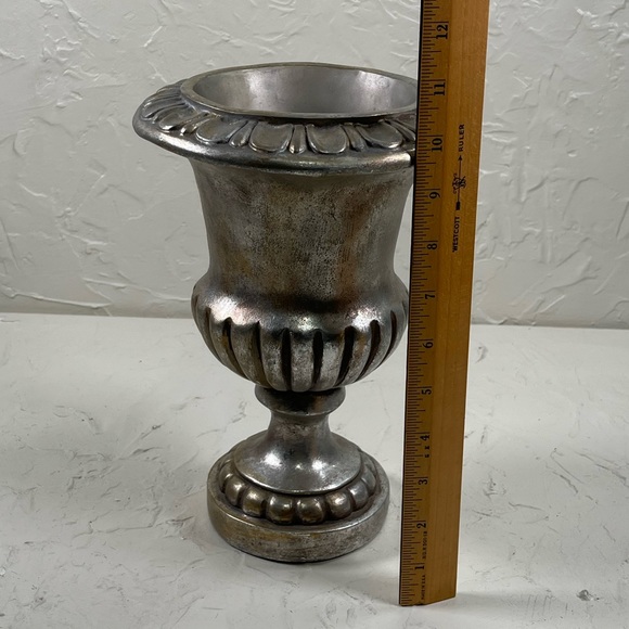 Metallic Color Ceramic  Flower Pedestal Vase - Picture 4 of 11